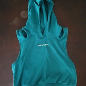 Alphalete Teal Sleeveless Hoodie